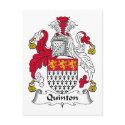 Quinton Family Crest postcards
