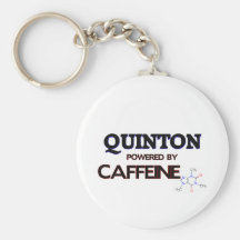Quinton powered by caffeine key chains