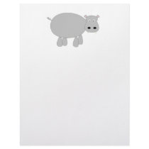 Quirky and cute cartoon hippo t-shirts and gifts. letterhead