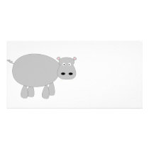 Quirky and cute cartoon hippo t-shirts and gifts. photo cards