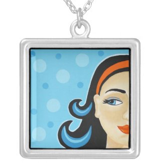 Quirky Dame Pendant with Chain necklace