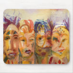 Quirky Ladies I Watercolor Mousepad