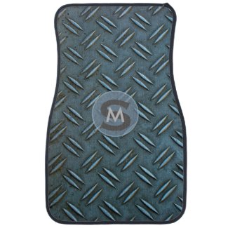 Quirky Monogrammed Metal Chequer floor plate Floor Mat