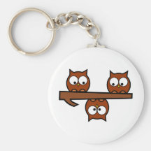 Quirky Owls Key Chain