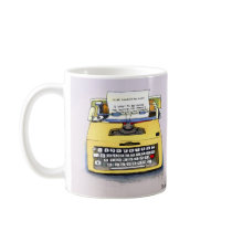 Quirky Yellow Typewriter Coffee Mugs