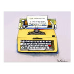 Quirky Yellow Typewriter postcards