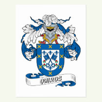 Quiros Family Crest Postcard