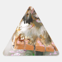 quit_being_Sad_PAINTING.jpg Triangle Stickers