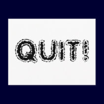 QUIT! postcards