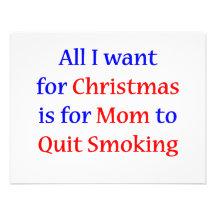 Quit Smoking Mom!  2 Personalized Invitations