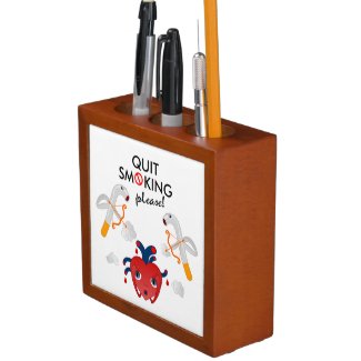 Quit smoking please desk organizers
