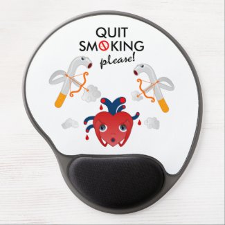 Quit smoking please gel mouse pad