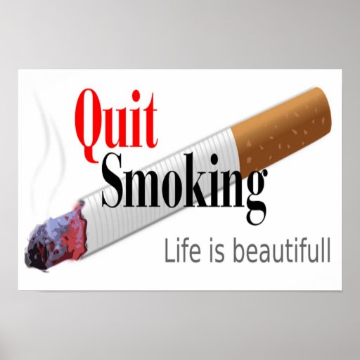 Quit Smoking Poster Zazzle 