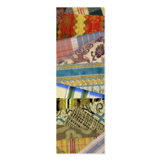 Quite Crazy Quilt Bookmark Business Card Template (front side)