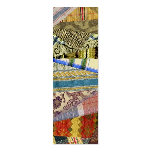 Quite Crazy Quilt Bookmark Business Card Template (back side)
