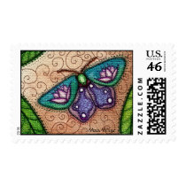 Quite Moth Stamp