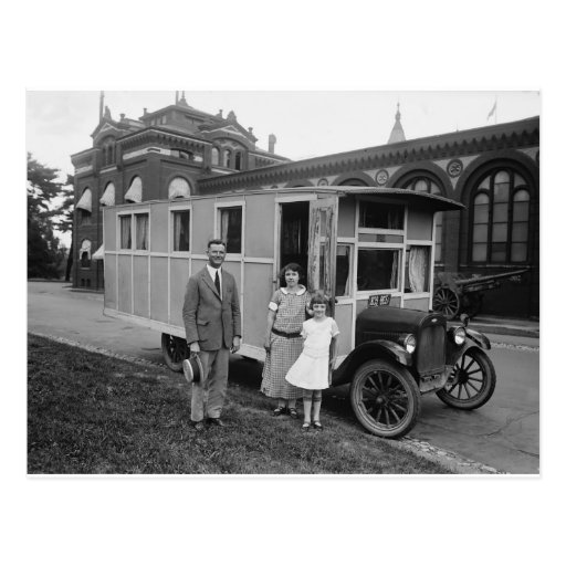 Quite Probably the First Ever MOBILE HOME Postcard