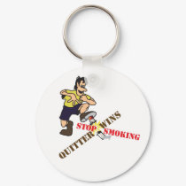 Quitter But Winner Keychain by artdels Quitter But Winner Keychain
