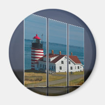 Quoddy Head Lighthouse Cutout Refrigerator Magnet