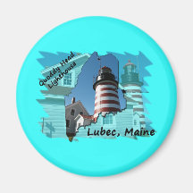 Quoddy Head Lighthouse Refrigerator Magnets