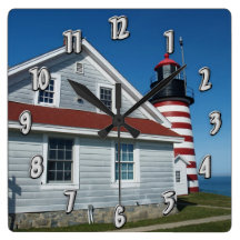 Quoddy Head Lighthouse Wall Clock