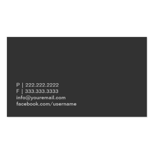 Quotation Marks Photographer Business Card (back side)