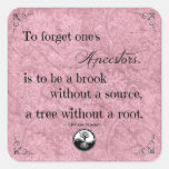 Quotation To Forget One's Ancestors Sticker stickers