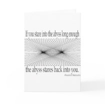 Quotes - Nietzsche, abyss - Greeting Card