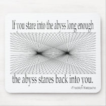 Quotes - Nietzsche, abyss - Mousepads