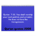Qur'an quotes Calendar