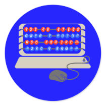 QWERTY B.C. ROUND STICKER