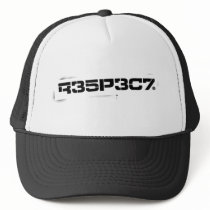 R35P3C7 Stencil Rapper hat RESPECT