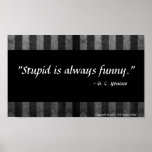 R3 Poster - "Stupid - Funny" posters