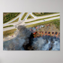 r4-southeast-aerial ignitions along highway poster