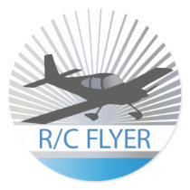 R/C Flyer Round Stickers