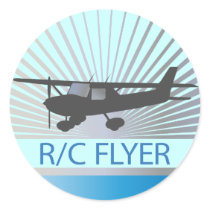 R/C Flyer Round Sticker