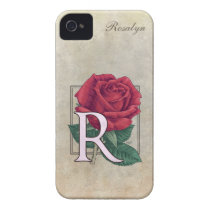 R for Rose Floral Monogram casemate cases