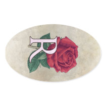 R for Roses Flower Monogram stickers