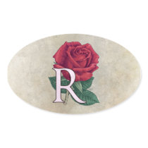R for Roses Flower Monogram stickers