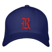 R hat embroidered hats