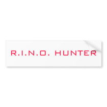 R.I.N.O. HUNTER BUMPER STICKER