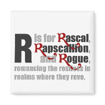 R is for Rascal Square White Magnet by jamieco R is for Rascal Square White Magnet