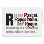 R is for Rascal White Card