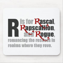 R is for Rascal White Mousepad