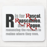 R is for Rascal White Mousepad