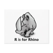 R is for Rhino postcards