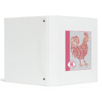 R is for Rooster 3 Ring Binders