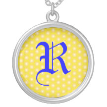 R LETTER ON HONEYCOMB PENDANT