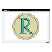 R MONOGRAM 17" LAPTOP DECAL