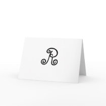 R Monogram Card